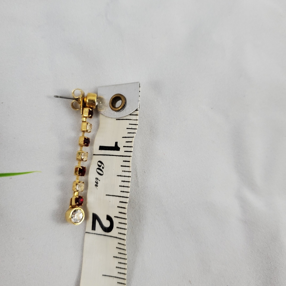 Avon Day Into Evening Earrings Ruby Red Pierced - image 5